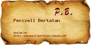 Perczell Bertalan névjegykártya